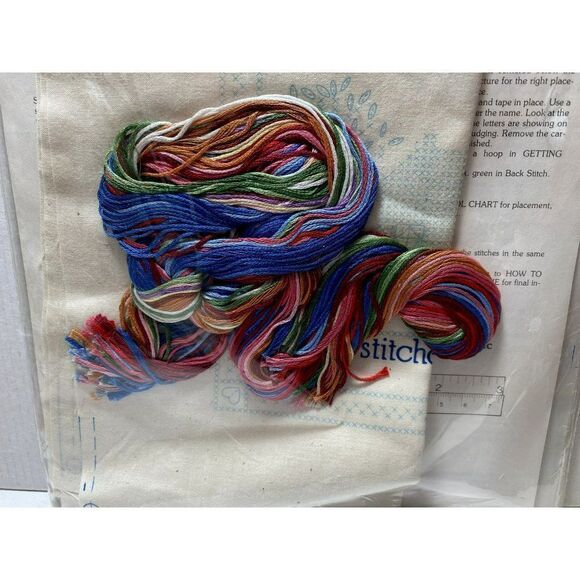 Dimensions Vtg 1986 Friends and Family Sampler Stamped Cross Stitch Kit #53002 - Picture 6 of 7